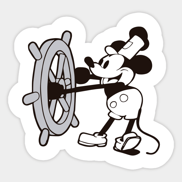 Steamboat Willie (Print front and back) Sticker by Producer